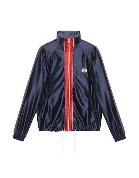 gucci web trim track jacket|Gucci gg mix track jacket.